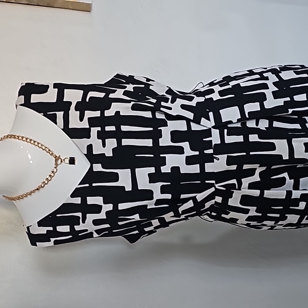 Women's Tahari Dress Black and White Size 10